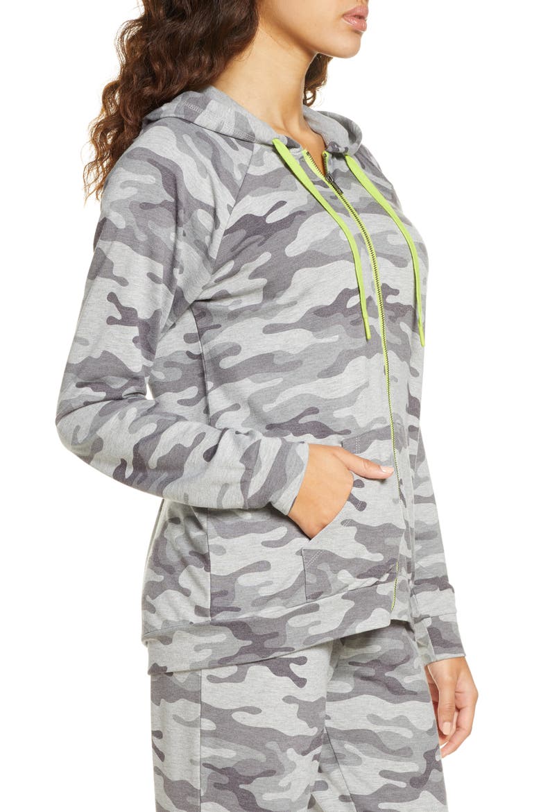 Neon Pop Camo Hoodie, Alternate, color, GREY