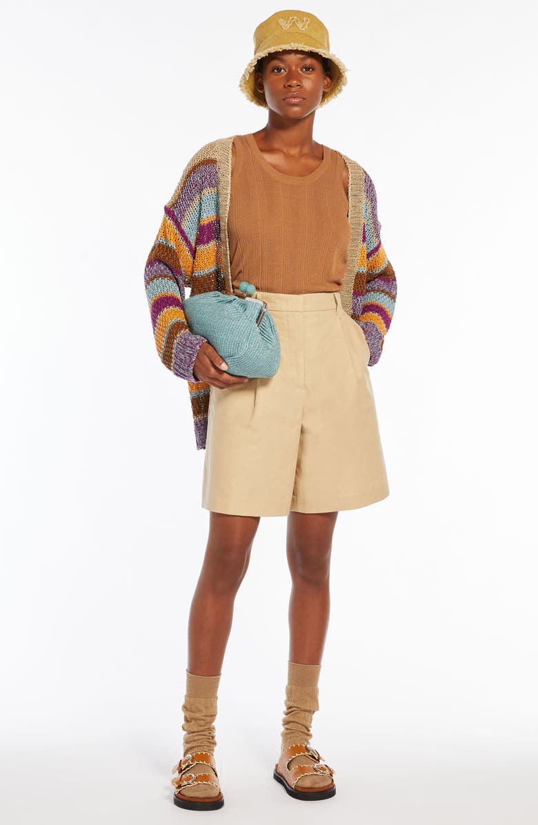 Weekend Max Mara Kabala Stripe Tie Waist Cardigan, Alternate, color, 