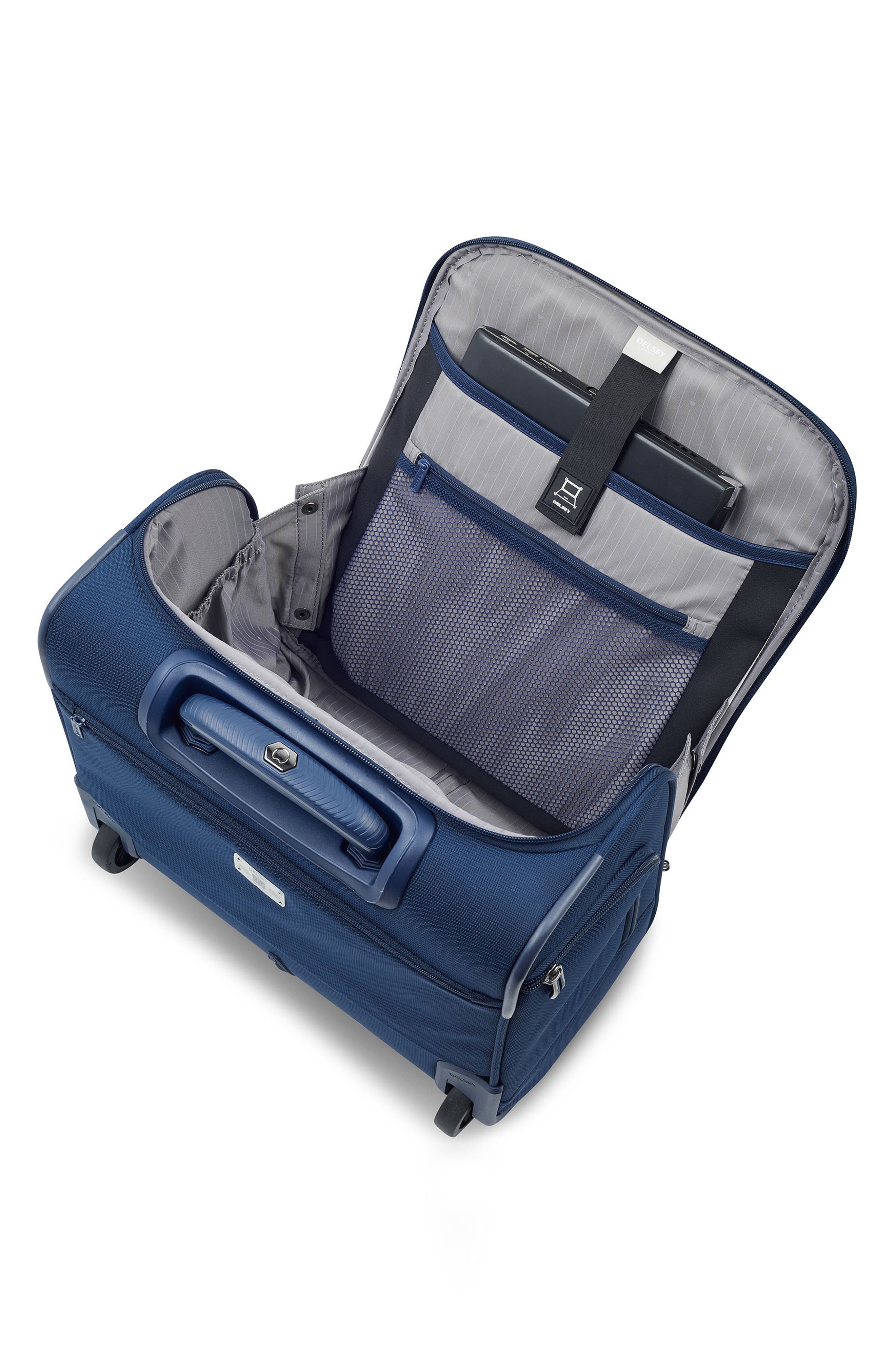 DELSEY Helium DLX Cabin Spinner Carry-On Bag, Alternate, color, Navy