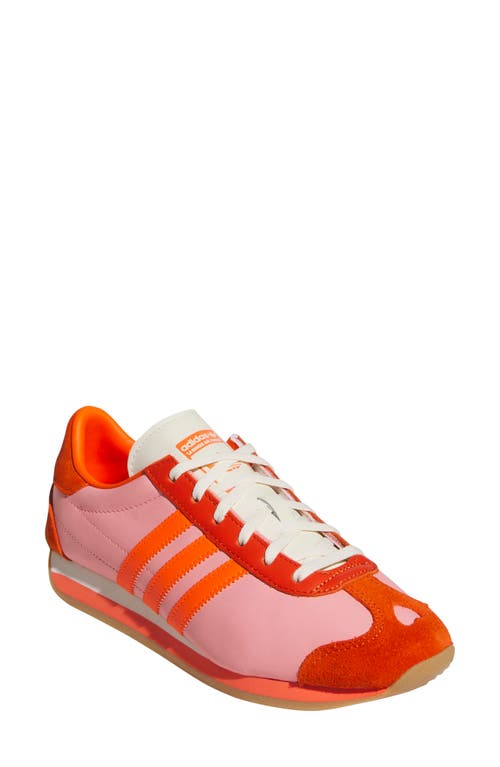 Adidas Originals Adidas Country Low Top Sneaker In Pink Spark/orange/orange