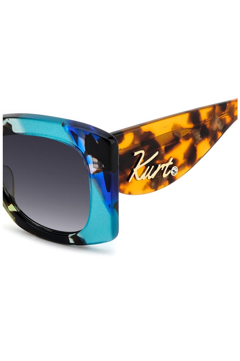 52mm Square Sunglasses, Alternate, color, PINK MULTIC/ DARK GREY SF