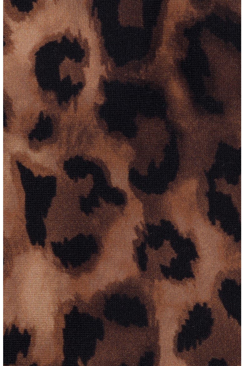 Le Sporty High Leg Cheeky V Front Bikini Bottom, Alternate, color, LEOPARD