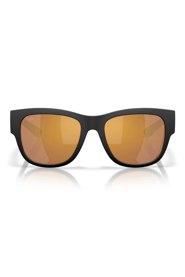 Caleta 55mm Polarized Square Sunglasses, Main, color, NETPLUS BLACK / GOLD