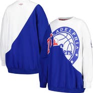 TOMMY JEANS Women's Tommy Jeans Royal/White Philadelphia 76ers Ariel Pullover Sweatshirt