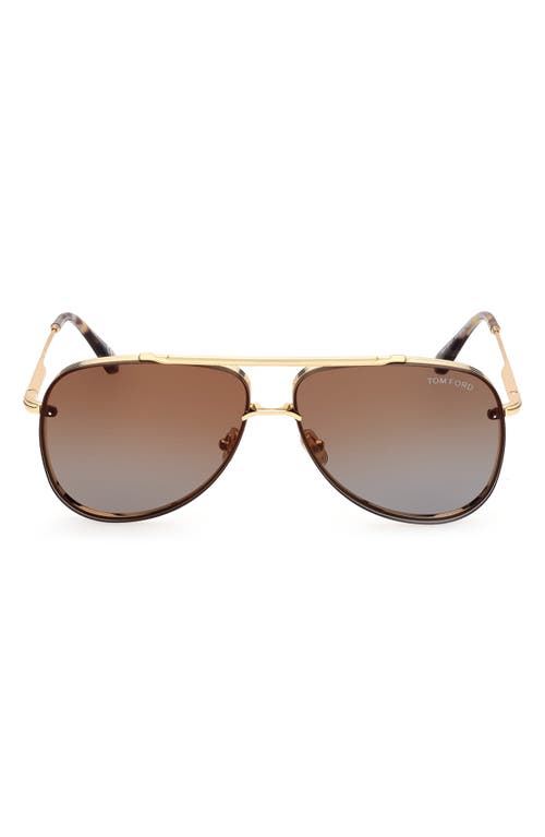 Tom Ford Leon 62mm Pilot Sunglasses In Multi