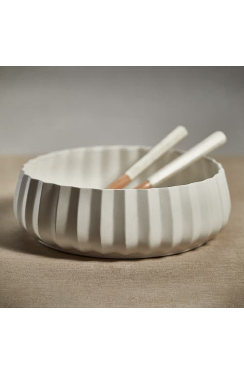 Zodax Chantria Ceramic Bowl In White