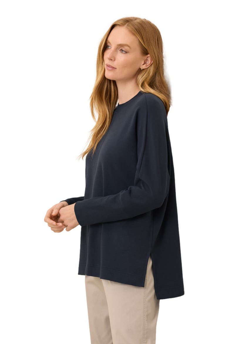 Organic Cotton Airplane Long Sleeve Poncho, Alternate, color, Midnight Blue