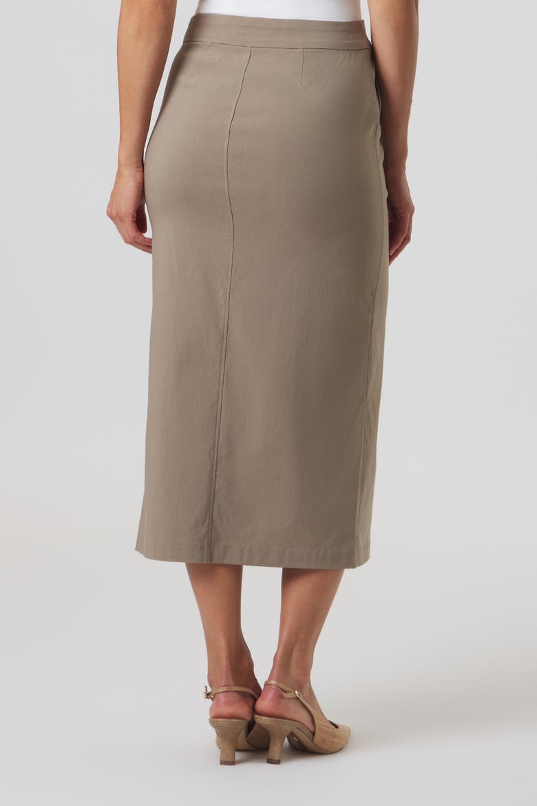 Avenue Pull-On Stretch Skirt, Alternate, color, Café