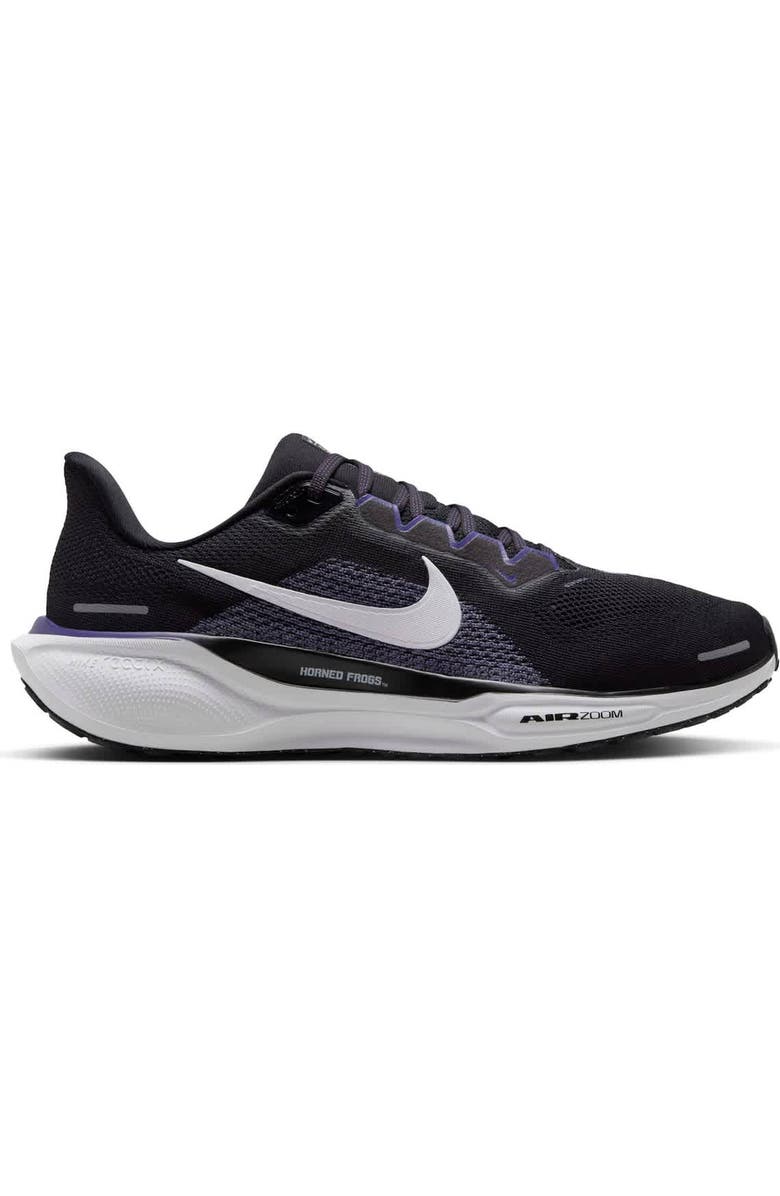 Nike Unisex Nike Black TCU Horned Frogs Zoom Pegasus 41 Running Shoes, Main, color, Black
