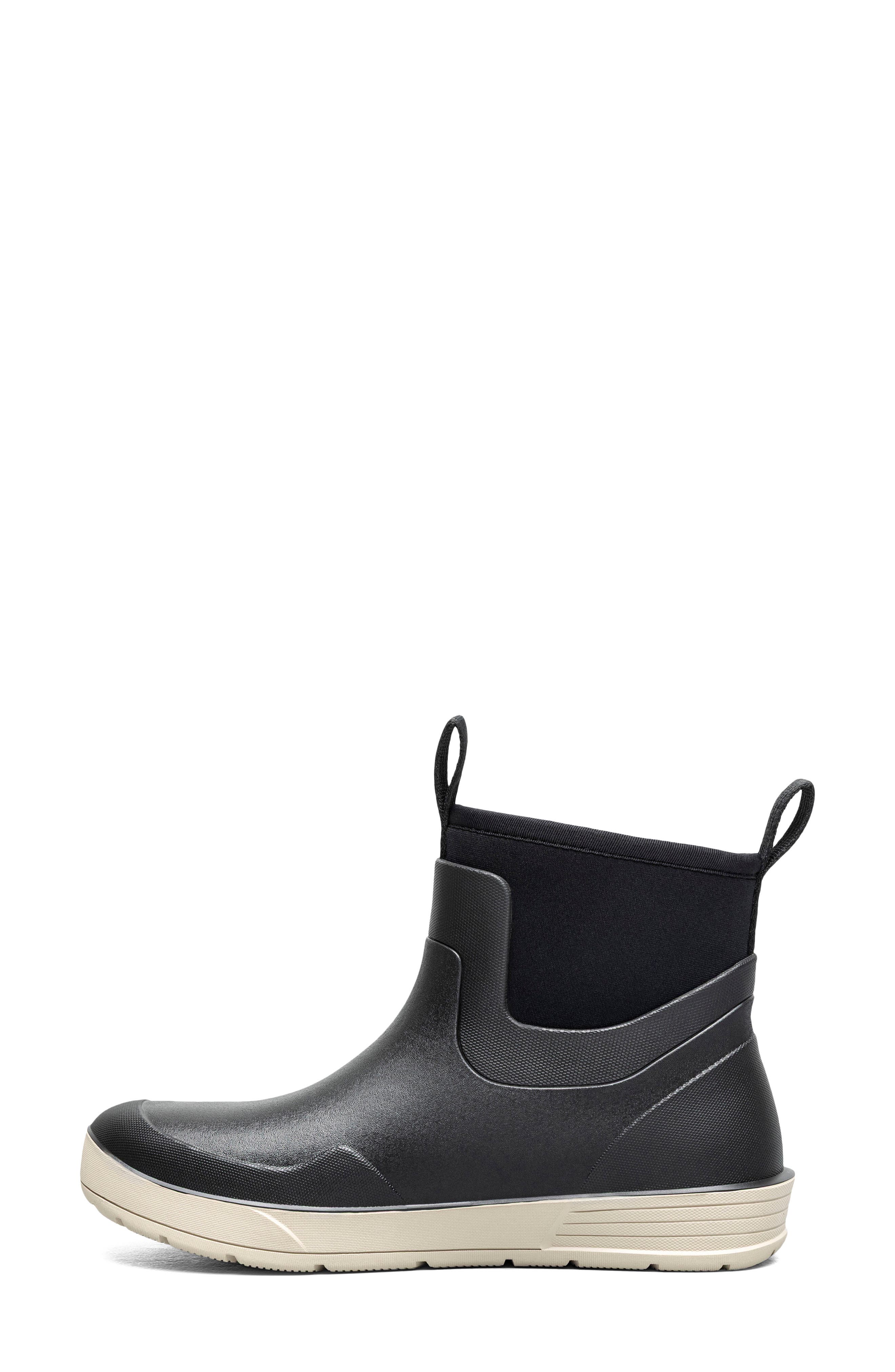 Bogs Rockaway Seamless Waterproof Chelsea Rain Boot, Alternate, color, Black