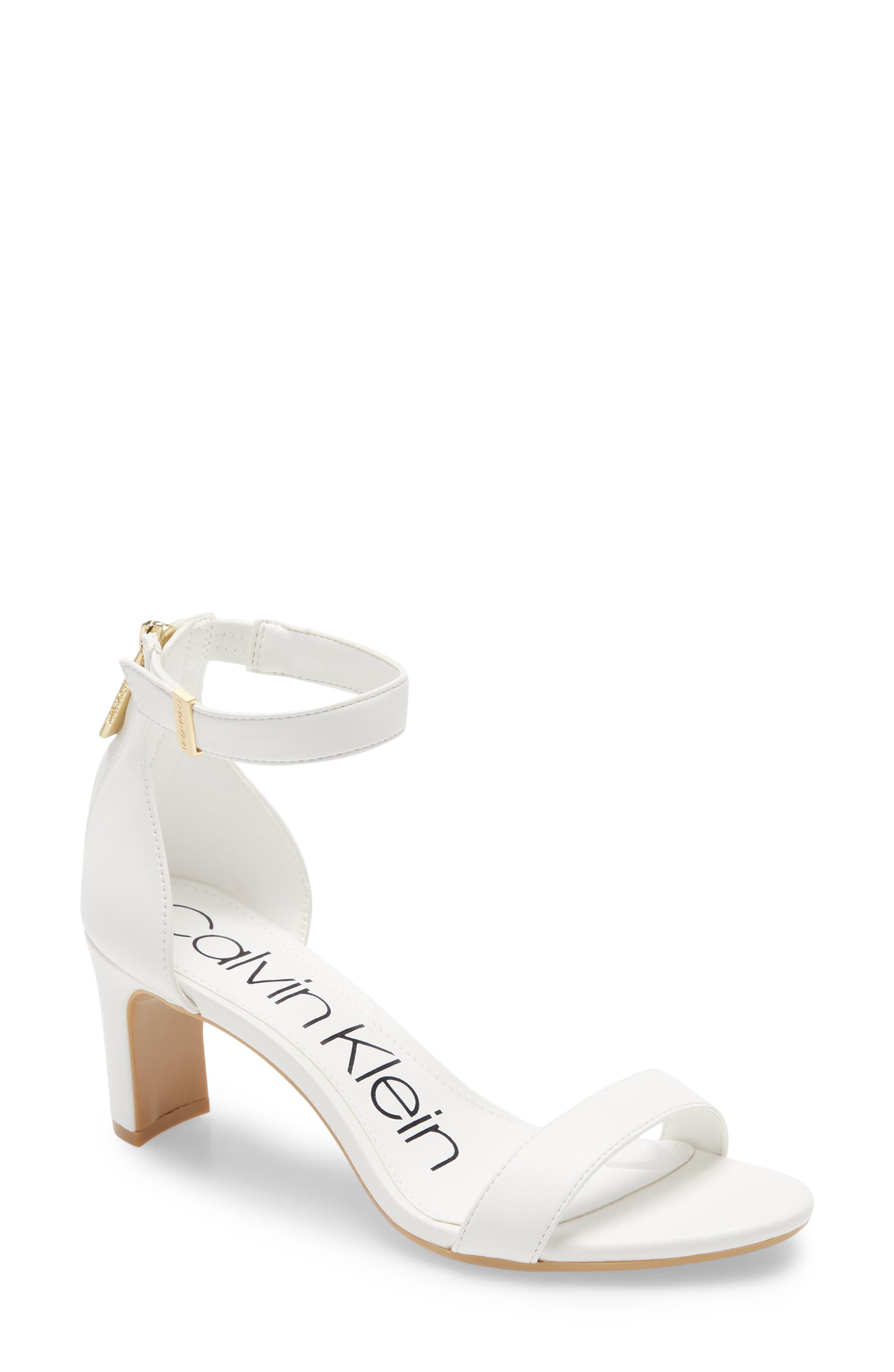 Chandari Sandal, Main, color, WHITE LEATHER
