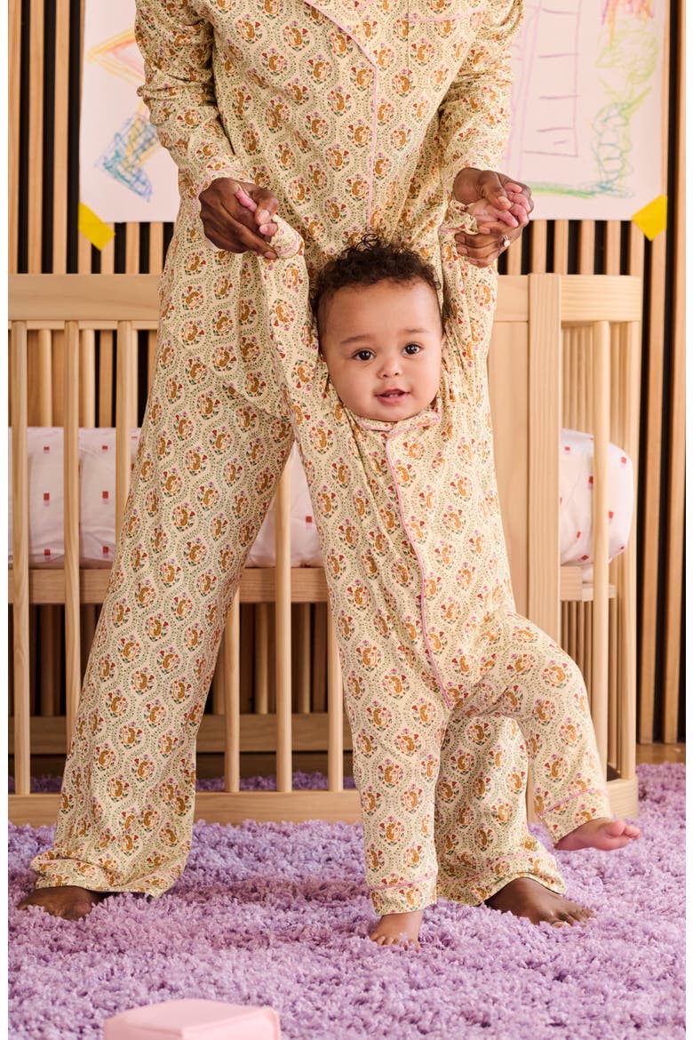 Kids' Fleur Sauvage Romper, Alternate, color, BEIGE