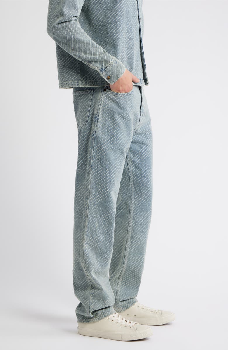 RIZORT Clever Stripe Distressed Jeans, Alternate, color, Indigo