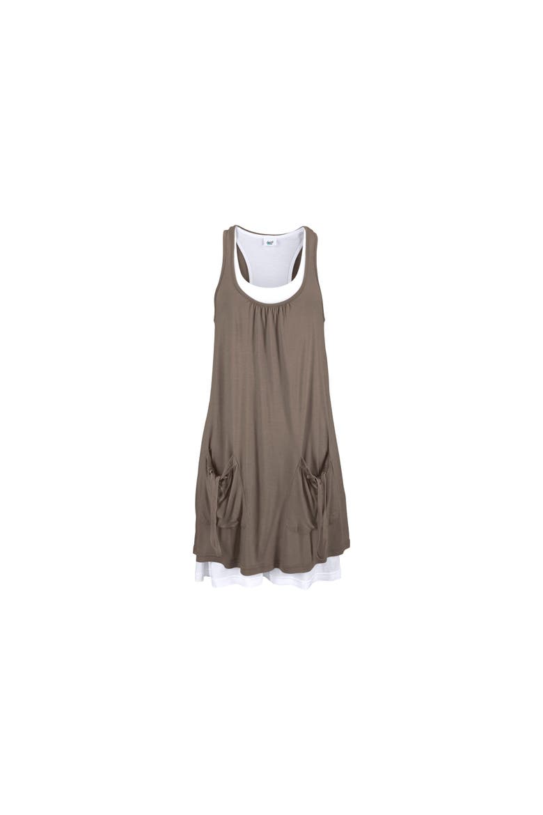 Layered Look Dress, Alternate, color, Khaki