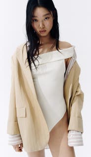 H&M Off-the-shoulder thong bodysuit