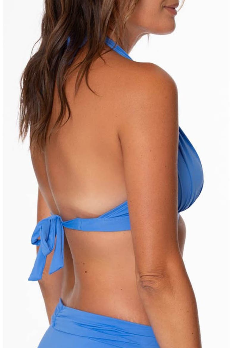 Amy Halter Bikini Top, Alternate, color, CORNFLOWER