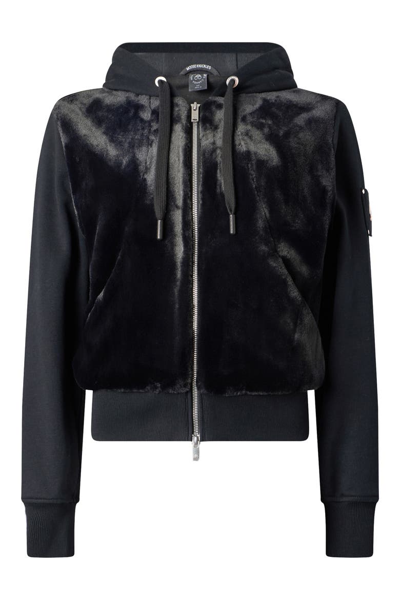 Rosylyn Bunny Jacket, Main, color, BLACK