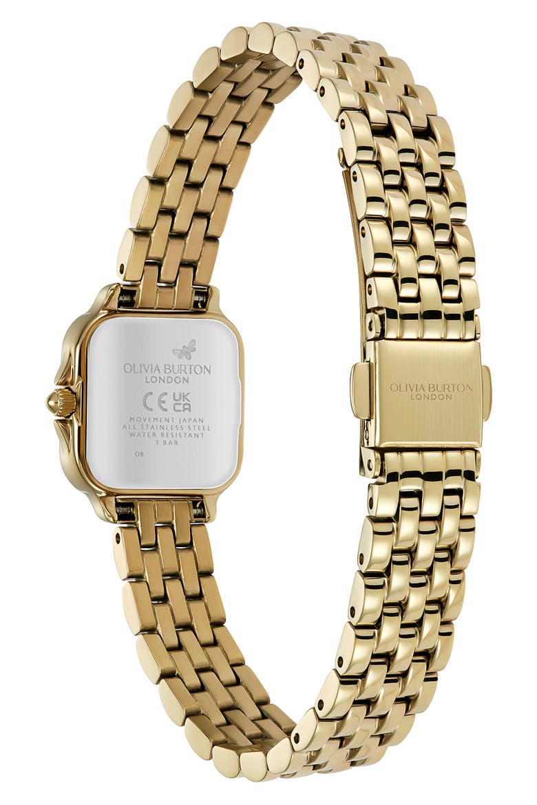 Mini Grosvenor Bracelet Watch, 20mm, Alternate, color, GOLD/ IVORY