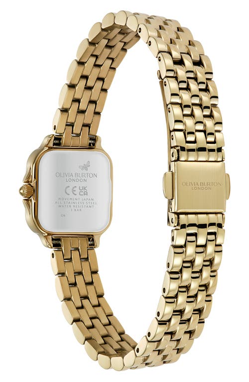 Olivia Burton Women's Grosvenor Mini Gold Tone Bracelet Watch, 20mm In Gold/ivory