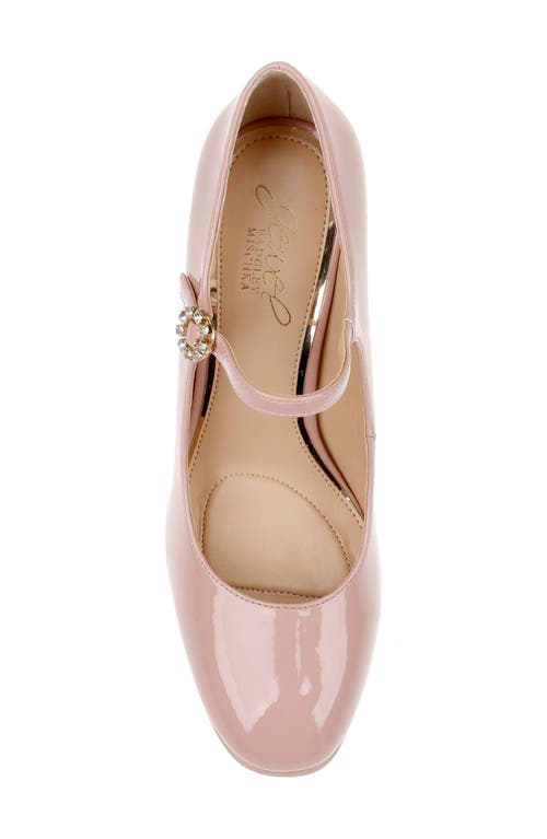Jewel Badgley Mischka Trisha Mary Jane Platform Pumps In Blush Patent