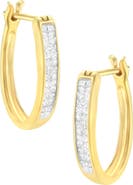 Haus of Brilliance 10K Yellow Gold 1/2 Ct Invisible Princess Hoop Earrings
