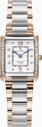 Jacques du Manoir Jacques Du Manoir Emily II - 22mm, White Dial, Two-Tone Rose & Silver Stainless Steel with Crystal Accents, Rectangular Ladies Watch