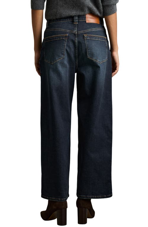 Reiss Dark Blue Denim Culotte Jeans In Blue
