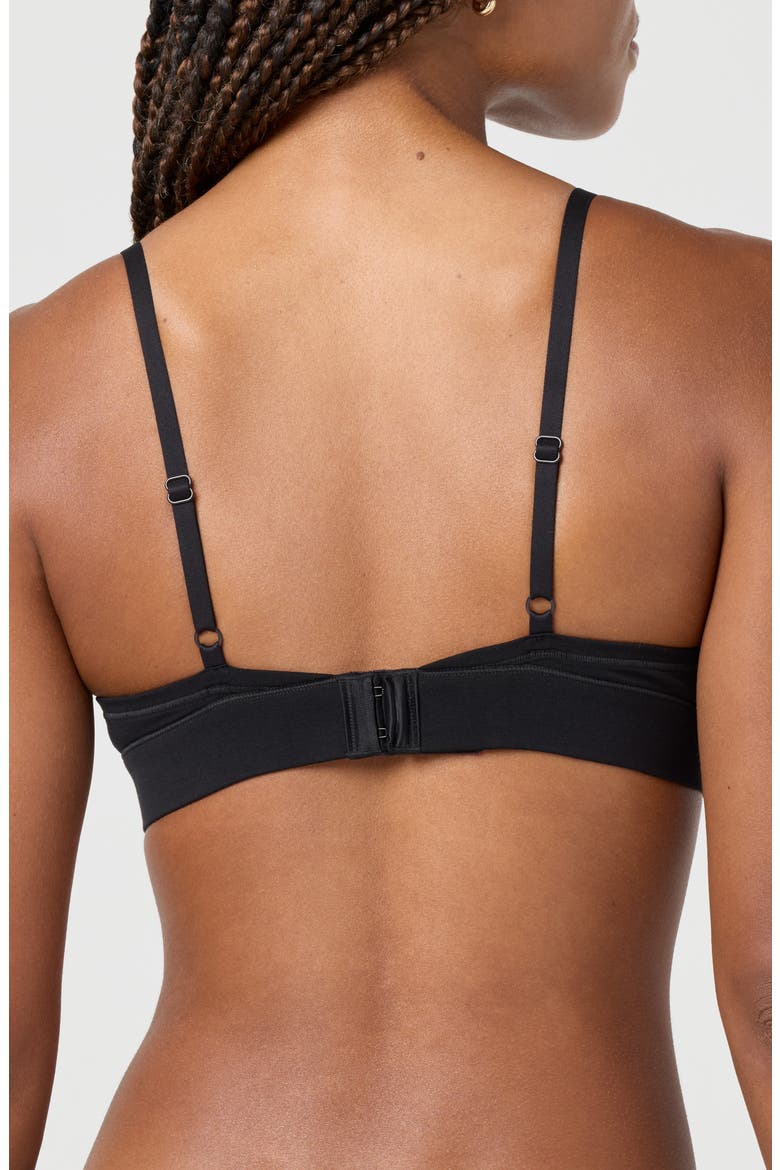 Triangle Bralette, Alternate, color, BLACK