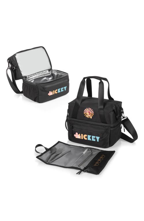 Picnic Time X Disney® Tarana Cooler Lunch Tote Bag & Utensils In Mickey/black