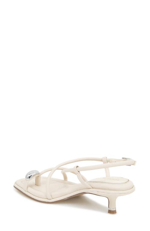 Kenneth Cole Gatlyn Ankle Strap Kitten Heel Sandal In White