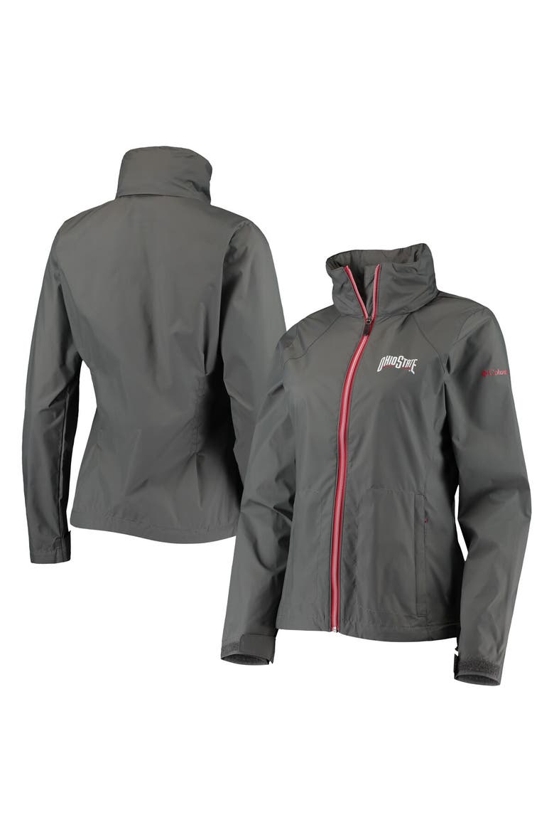 Women's Columbia Gray Ohio State Buckeyes Switchback Full-Zip Hoodie Jacket, Alternate, color, Gray