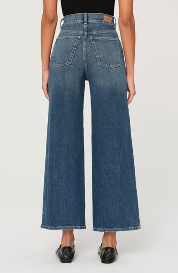Hepburn High Waist Ankle Wide Leg Jeans