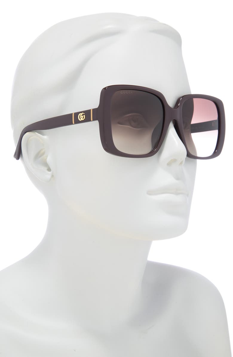 Gucci 56mm Square Sunglasses, Alternate, color, 