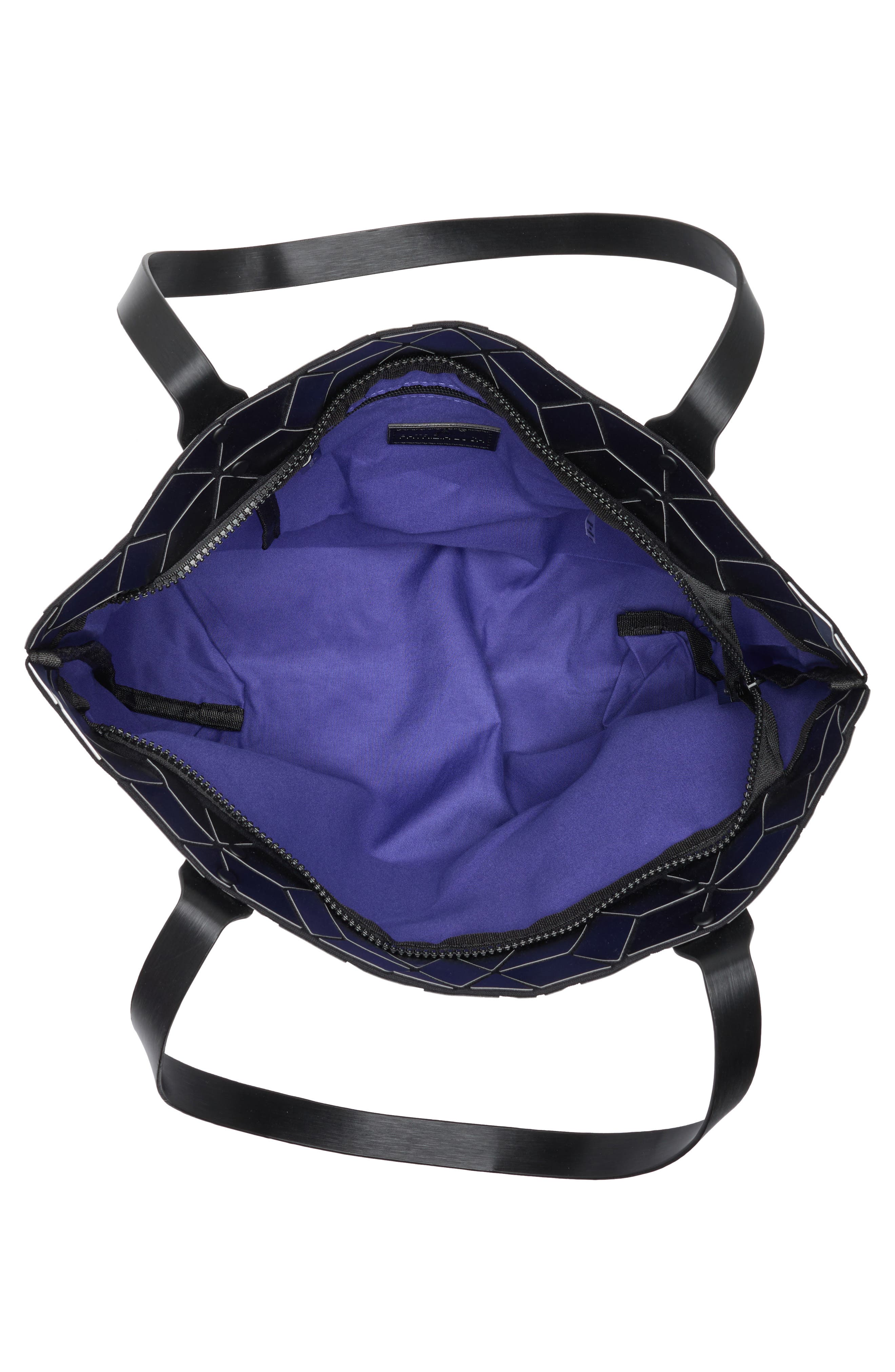 Diagonal Two-Tone Geometric Tote Bag, Alternate, color, M.BLACK/ SILVER