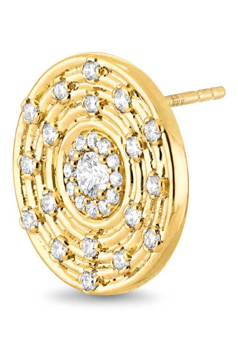 18K Gold Cleo Natural Diamond Fluted Stud Earrings (Online Trunk Show), Alternate, color, 18K YELLOW GOLD