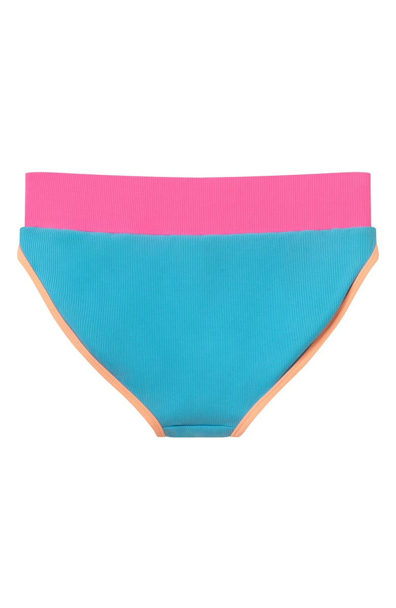 Andy & Evan Kids' Rib Colorblock Two-Piece Swimsuit, Alternate, color, Blue Clrbl