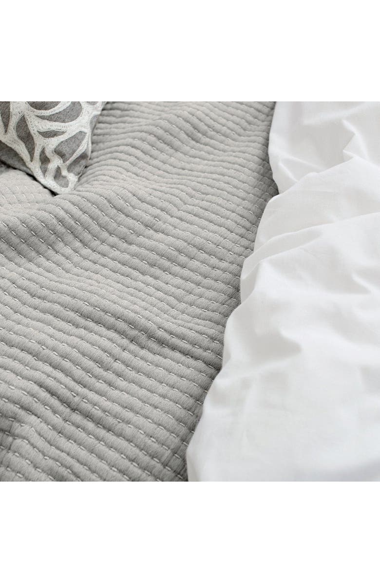 ELISABETH YORK Lida Ash 100% Cotton Euro Sham 26" x 26", Alternate, color, Gray