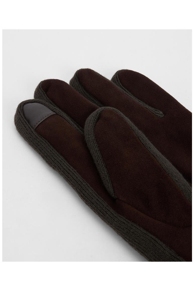 Magnus Suede Fleece Lined Gloves, Alternate, color, BROWN/ OLIVE