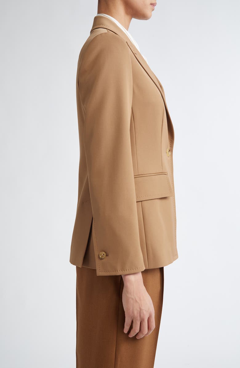 Max Mara Palchi Virgin Wool Blazer, Alternate, color, Camel