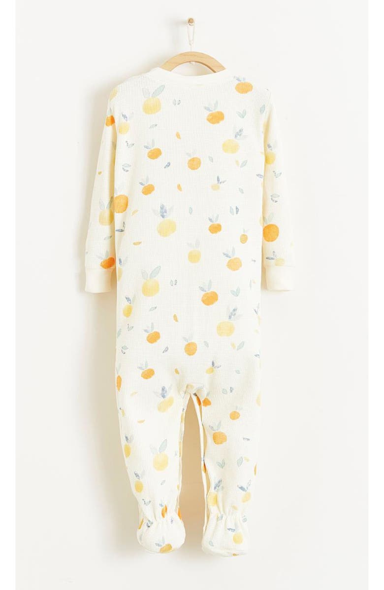 Babycottons Premium Cotton Nature Waffle Snug Footie Pajamas For Infant, Alternate, color, Off White