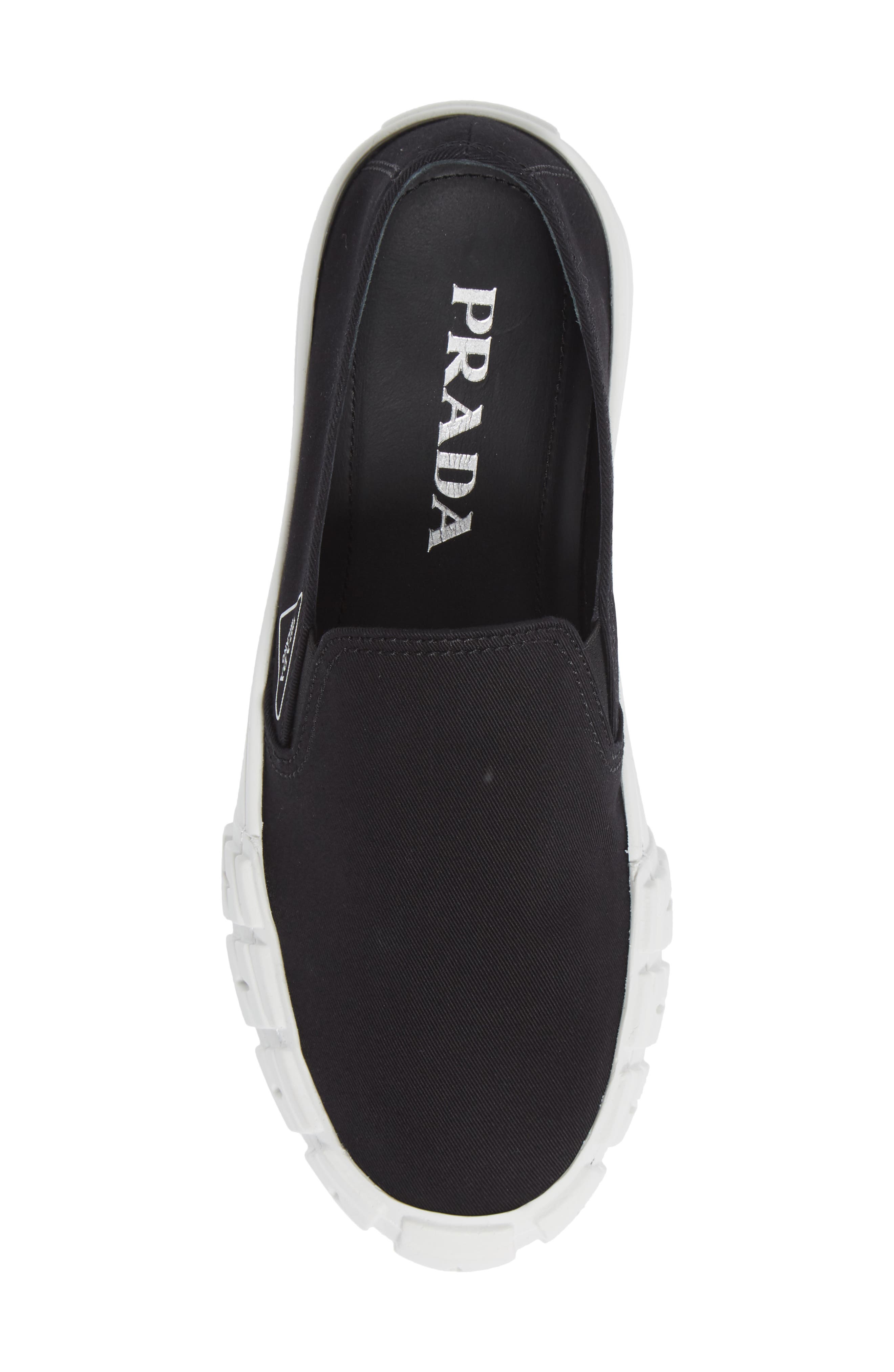 Prada Platform Slip-On Sneaker, Alternate, color, 