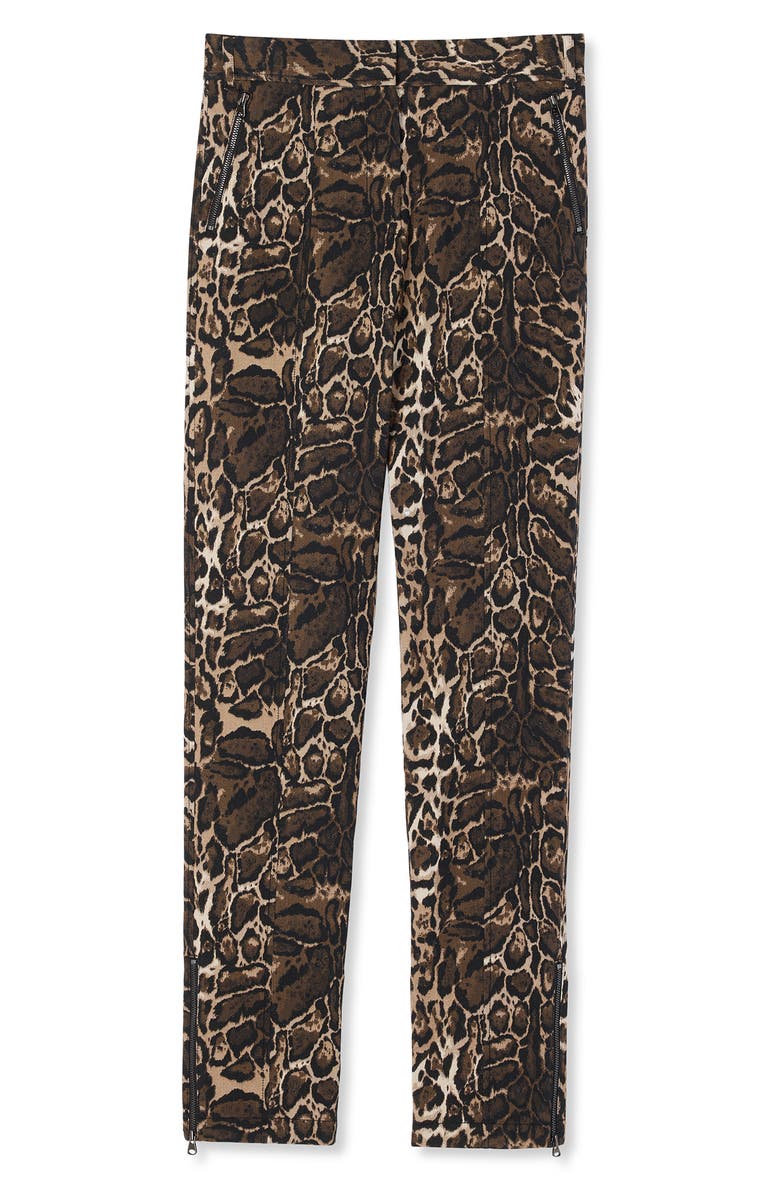 St. John Collection Leopard Jacquard Twill Pants, Alternate, color, 
