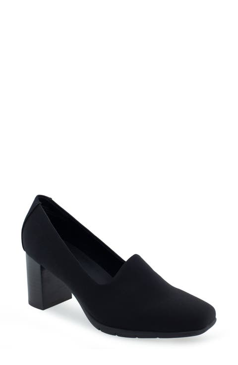 Midnight Block Heel Pump (Women)
