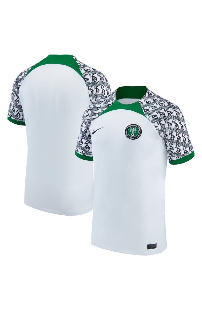 Nike Men's Nike White Nigeria National Team 2022/23 Away Breathe Stadium Replica Blank Jersey, Main, color, 