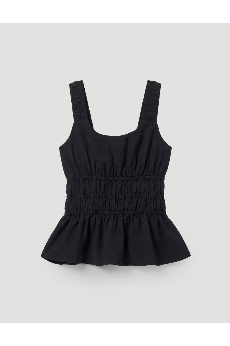 Waist Gathered Sleeveless Top, Alternate, color, Black