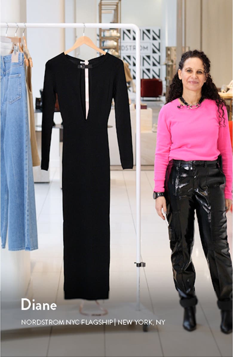 Keeya Long Sleeve Belted Neck Dress, sales video thumbnail