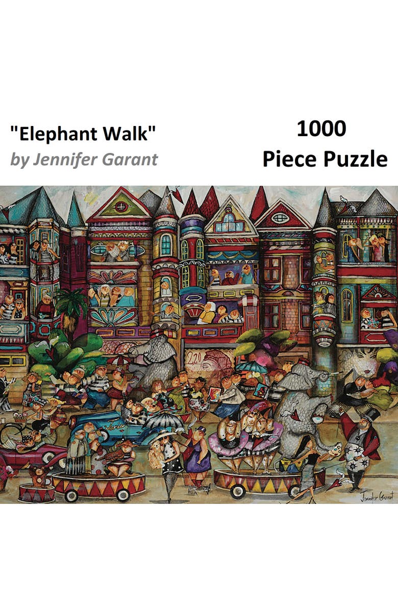 Hart Puzzles Elephant Walk by Jennifer Garant 1000 Piece Puzzle, Alternate, color, Multicolored