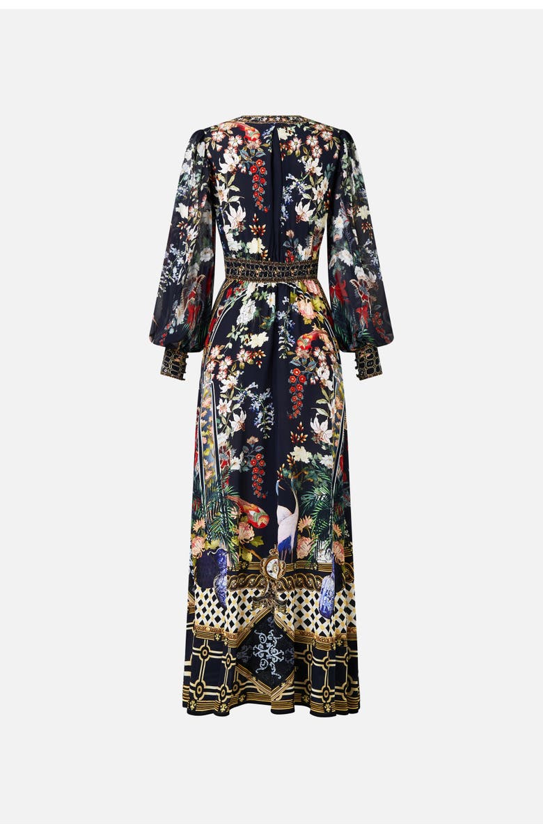 Camilla Shaped Waistband Dress With Gathered Sleeves Palacio Poetry, Alternate, color, 