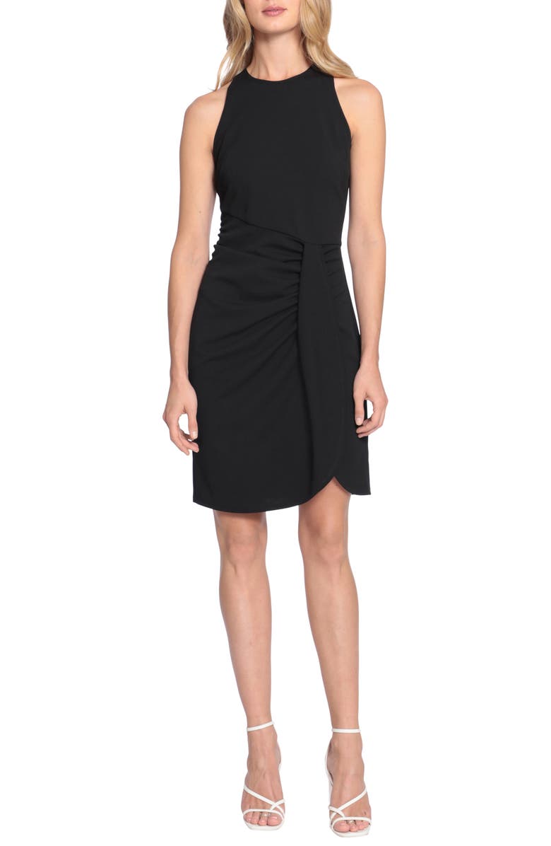 Donna Morgan Ruched Tulip Hem Dress, Main, color, 