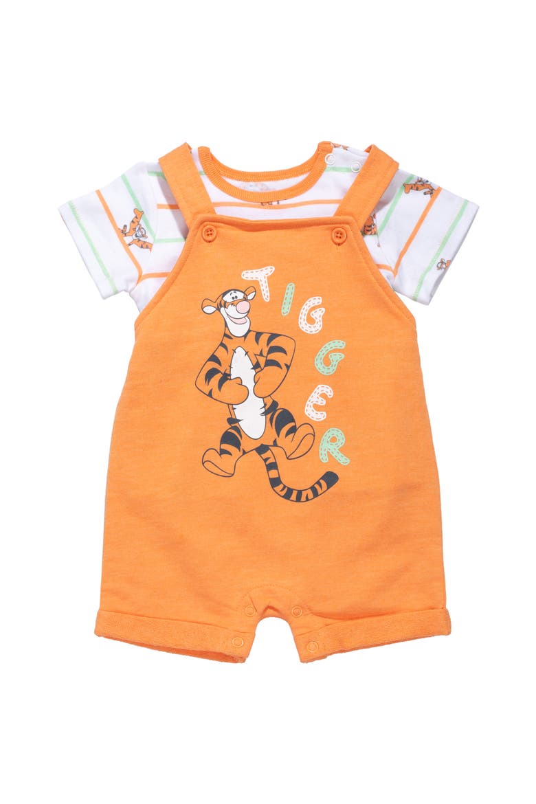Winnie the Pooh Shortall and T-Shirt Set with Hat, Alternate, color, Tigger Orange